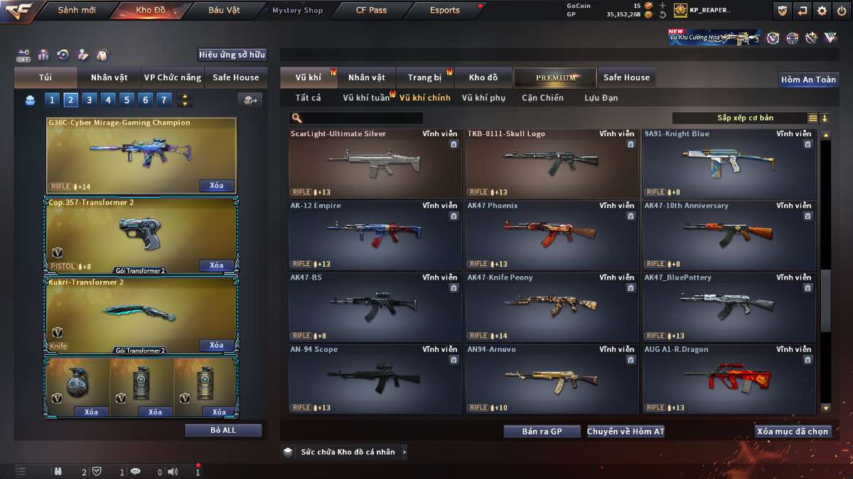 shop acc cf uy tin gia re